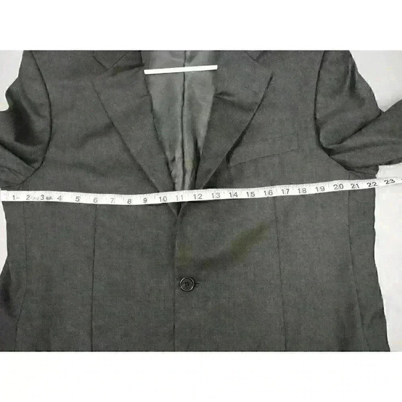 Hickey Freeman Blazer Suit Coat Loro Piana Tasmanian Super 150's 40R Dark Gray - Picture 2 of 13